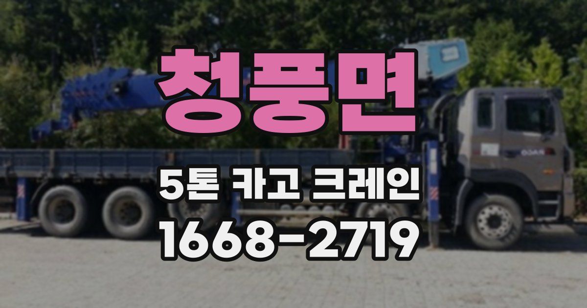 청풍면 5톤 카고 크레인