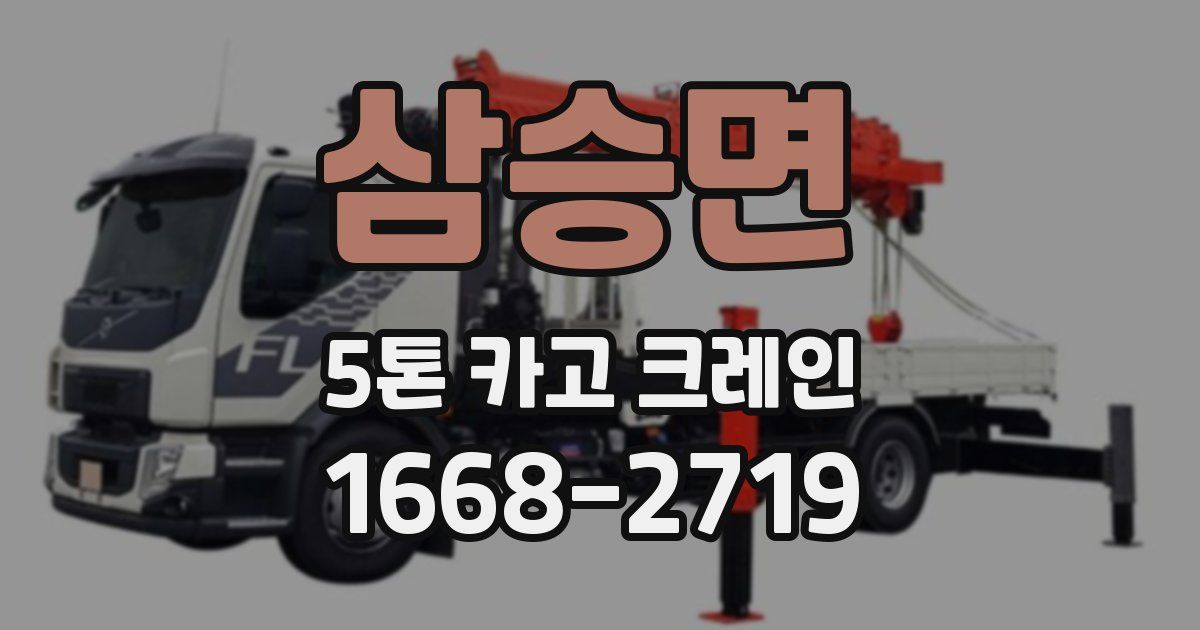 삼승면 5톤 카고 크레인
