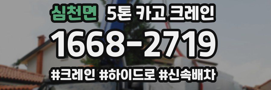 심천면 5톤 카고 크레인