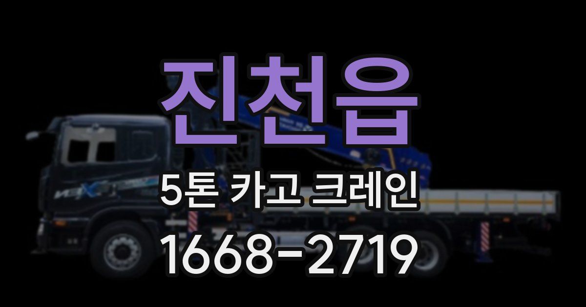 진천읍 5톤 카고 크레인