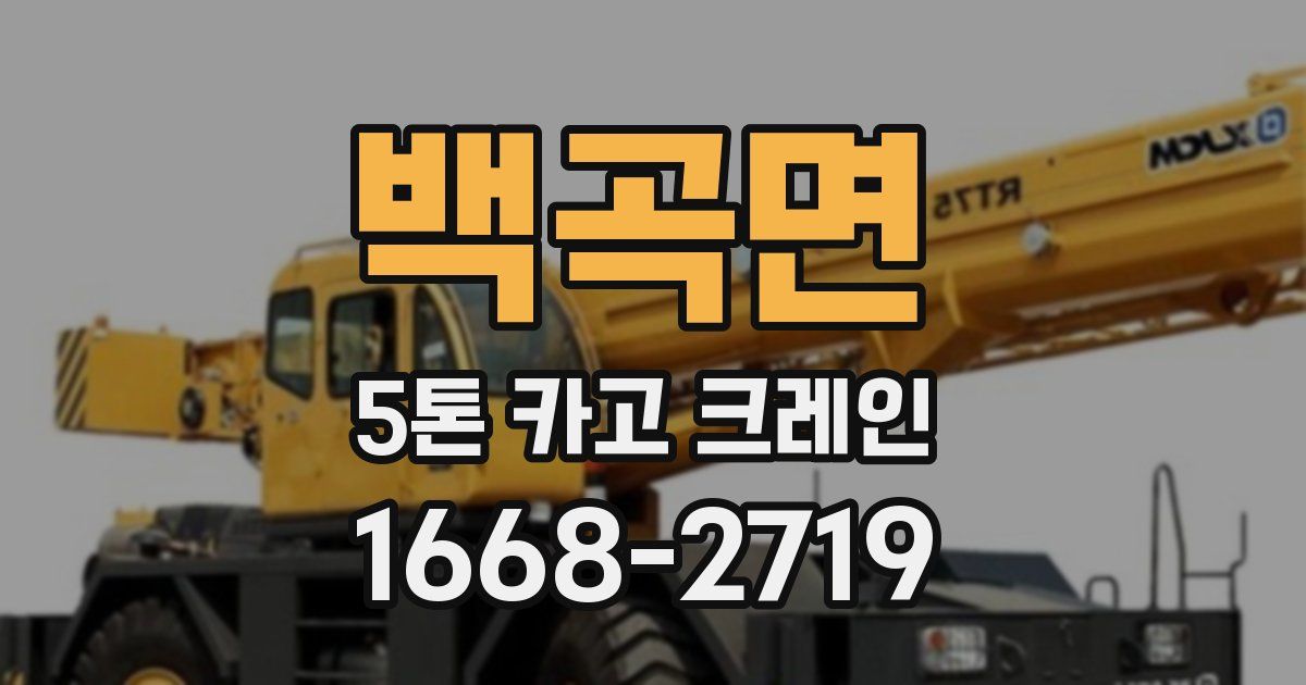 백곡면 5톤 카고 크레인