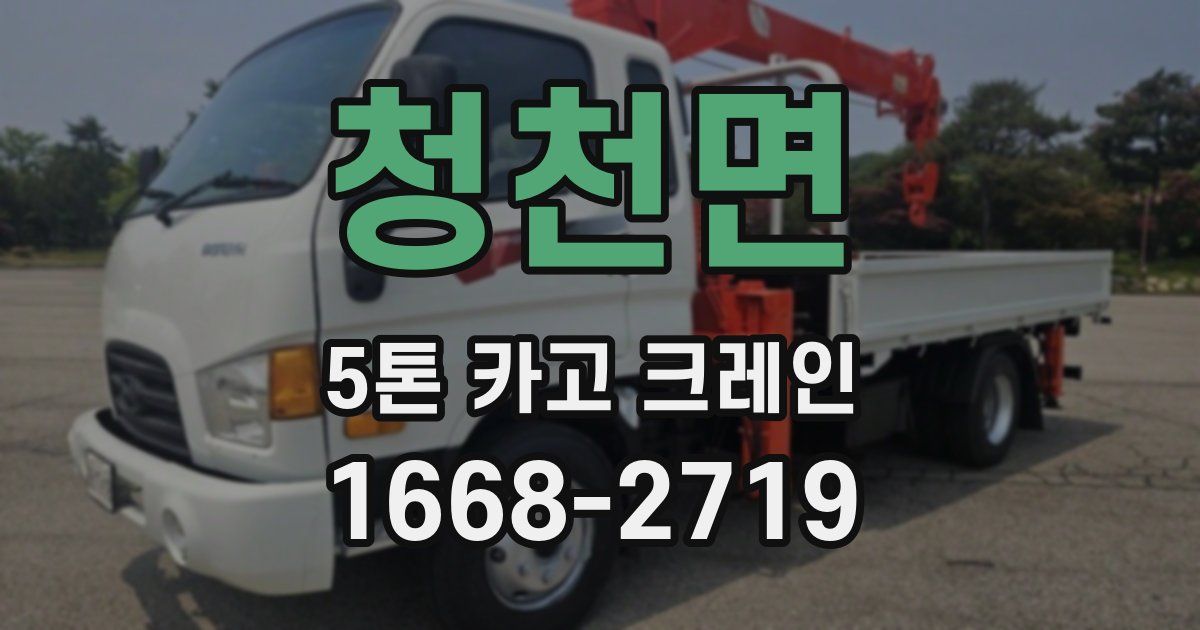 청천면 5톤 카고 크레인