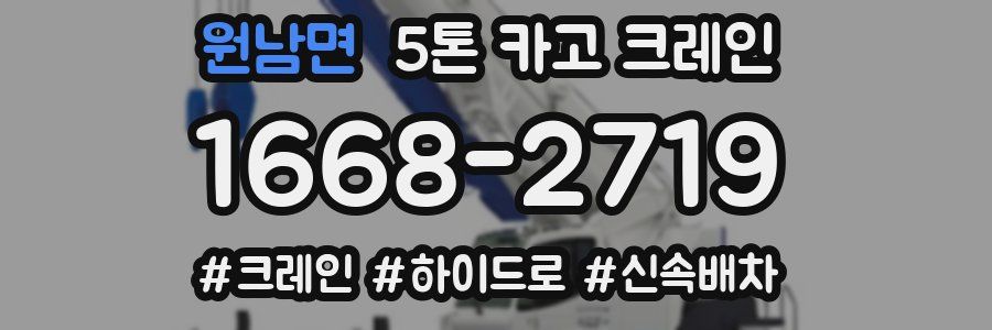 원남면 5톤 카고 크레인