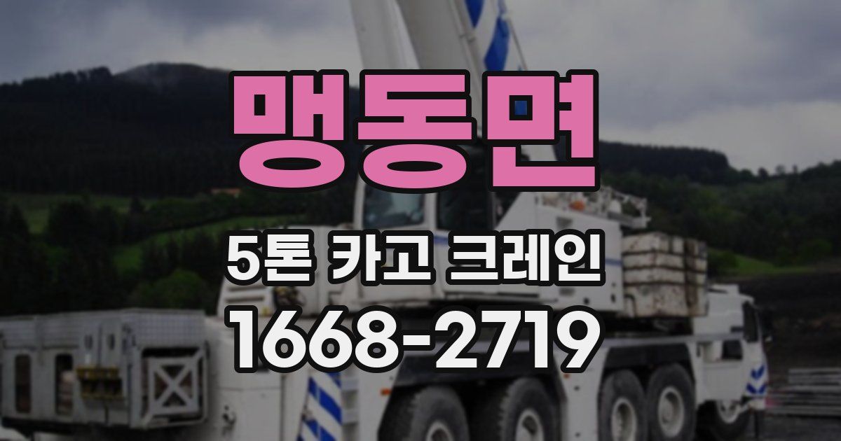맹동면 5톤 카고 크레인