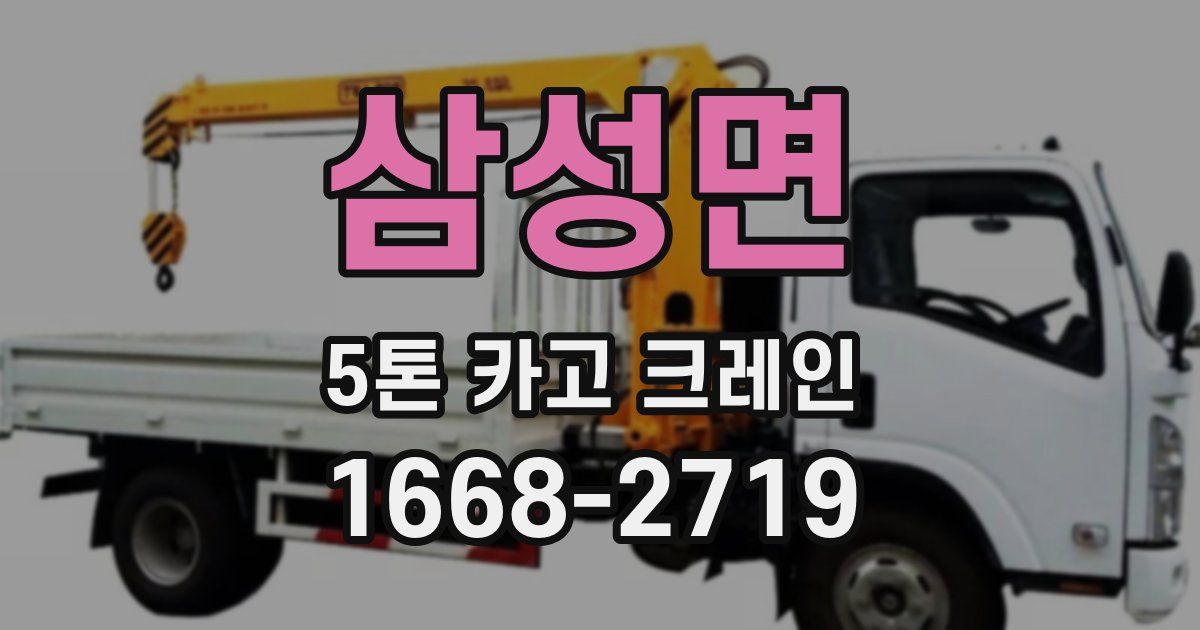 삼성면 5톤 카고 크레인