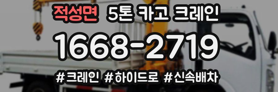 적성면 5톤 카고 크레인
