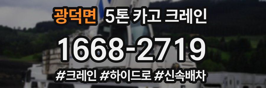 광덕면 5톤 카고 크레인