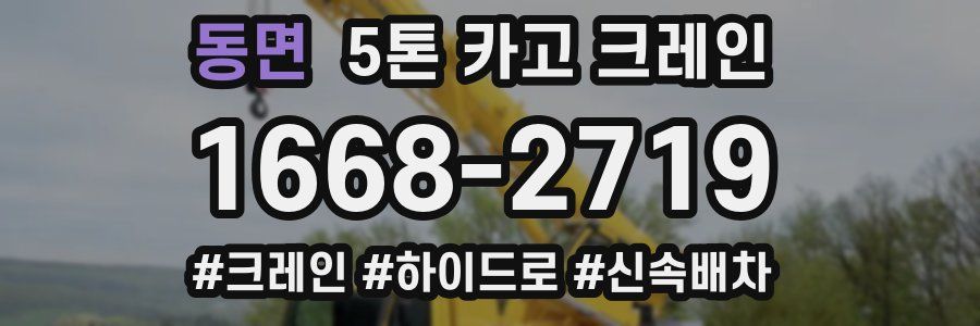 동면 5톤 카고 크레인