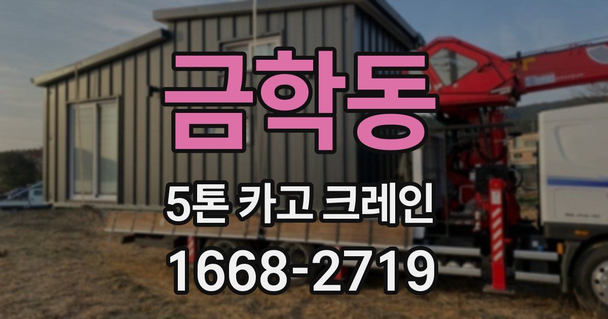 금학동 5톤 카고 크레인