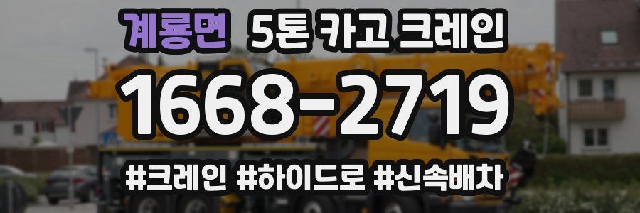 계룡면 5톤 카고 크레인