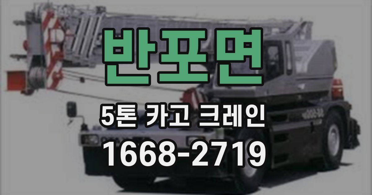 반포면 5톤 카고 크레인