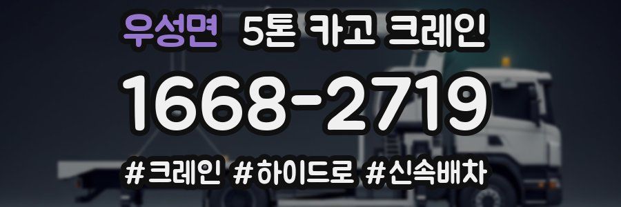 우성면 5톤 카고 크레인