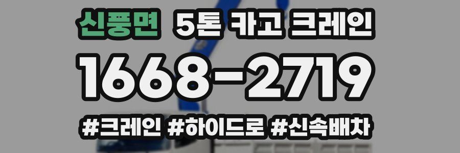 신풍면 5톤 카고 크레인