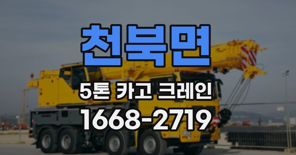 천북면 5톤 카고 크레인