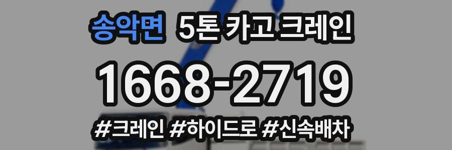 송악면 5톤 카고 크레인