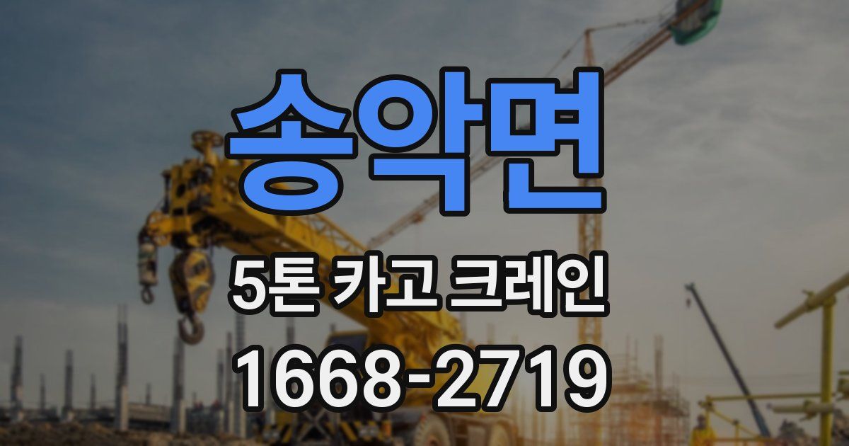 송악면 5톤 카고 크레인