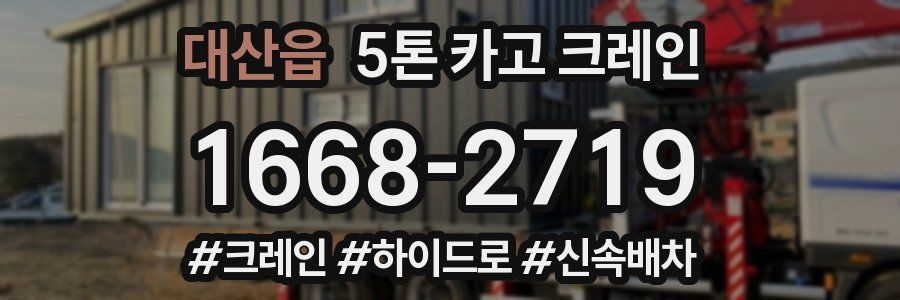 대산읍 5톤 카고 크레인
