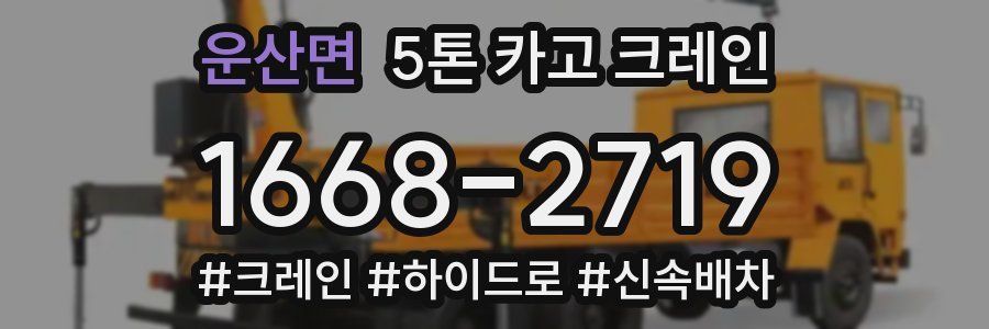 운산면 5톤 카고 크레인