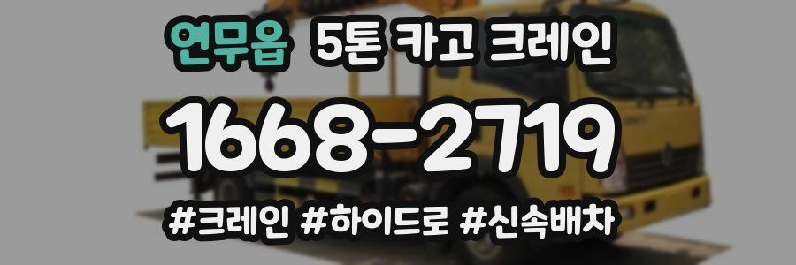 연무읍 5톤 카고 크레인