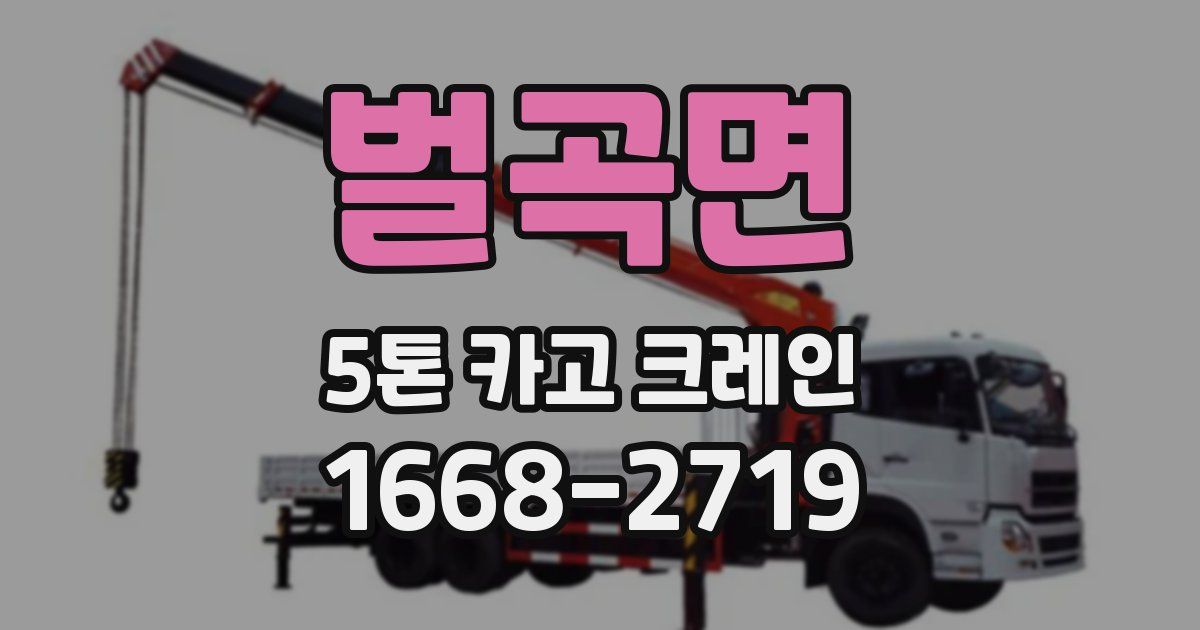 벌곡면 5톤 카고 크레인