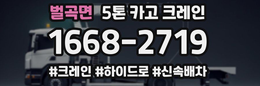 벌곡면 5톤 카고 크레인