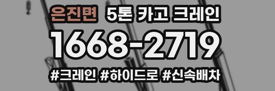 은진면 5톤 카고 크레인