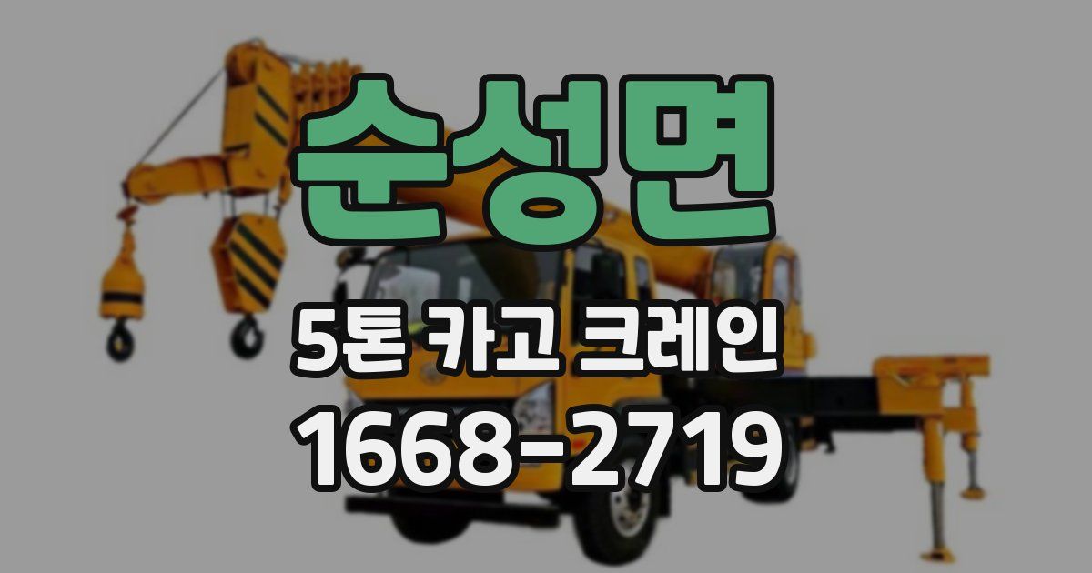 순성면 5톤 카고 크레인