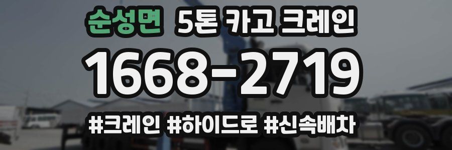 순성면 5톤 카고 크레인