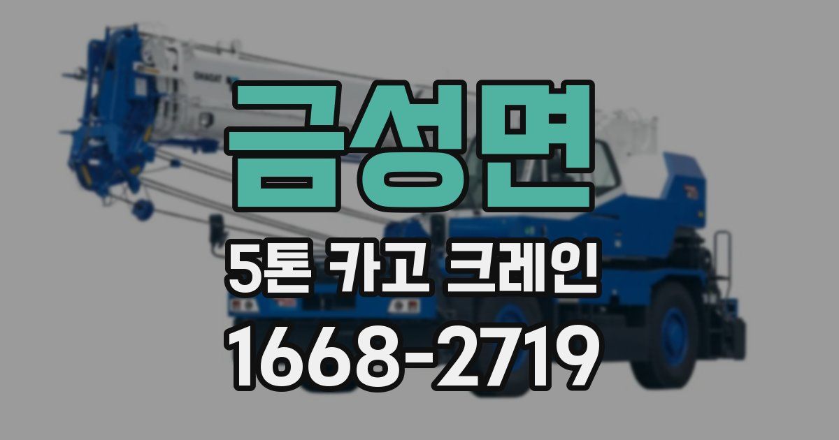 금성면 5톤 카고 크레인
