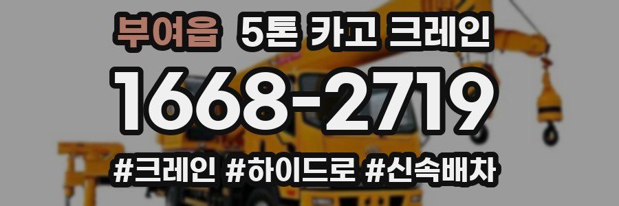 부여읍 5톤 카고 크레인