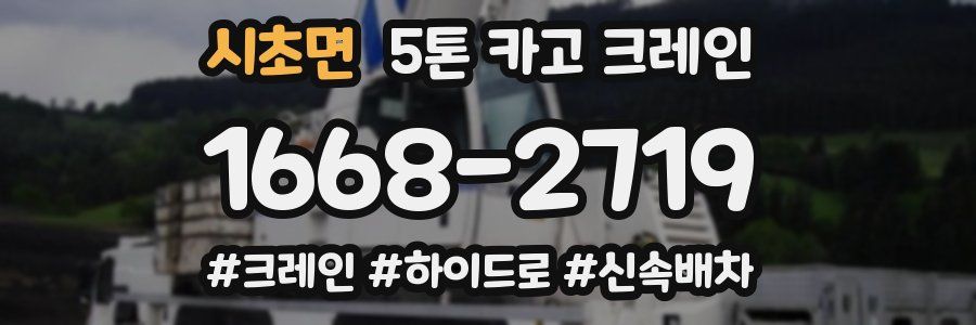 시초면 5톤 카고 크레인