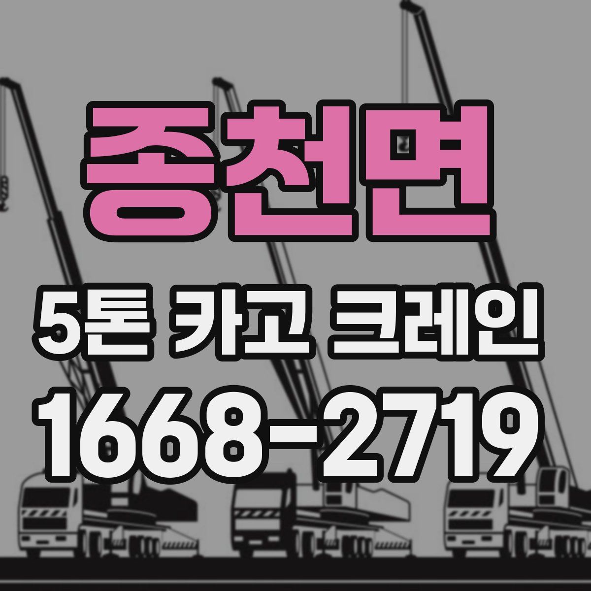 종천면 5톤 카고 크레인
