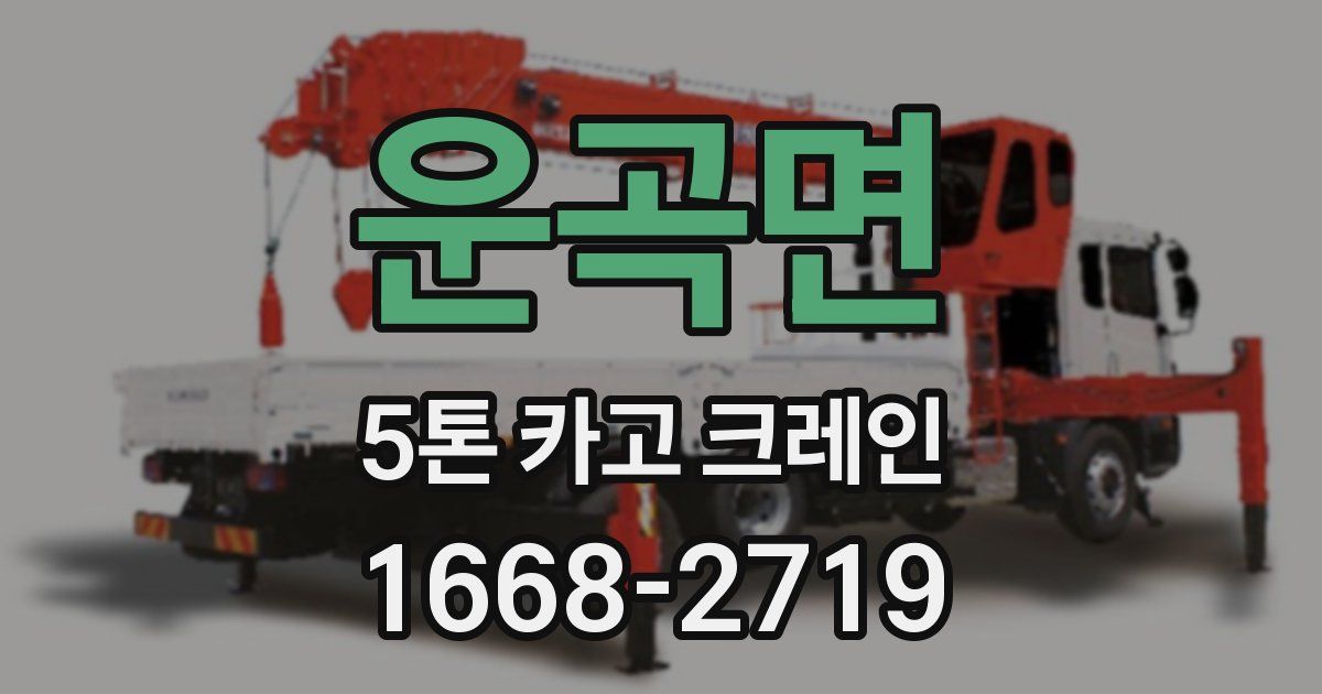 운곡면 5톤 카고 크레인