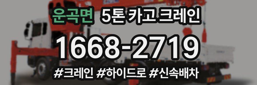운곡면 5톤 카고 크레인