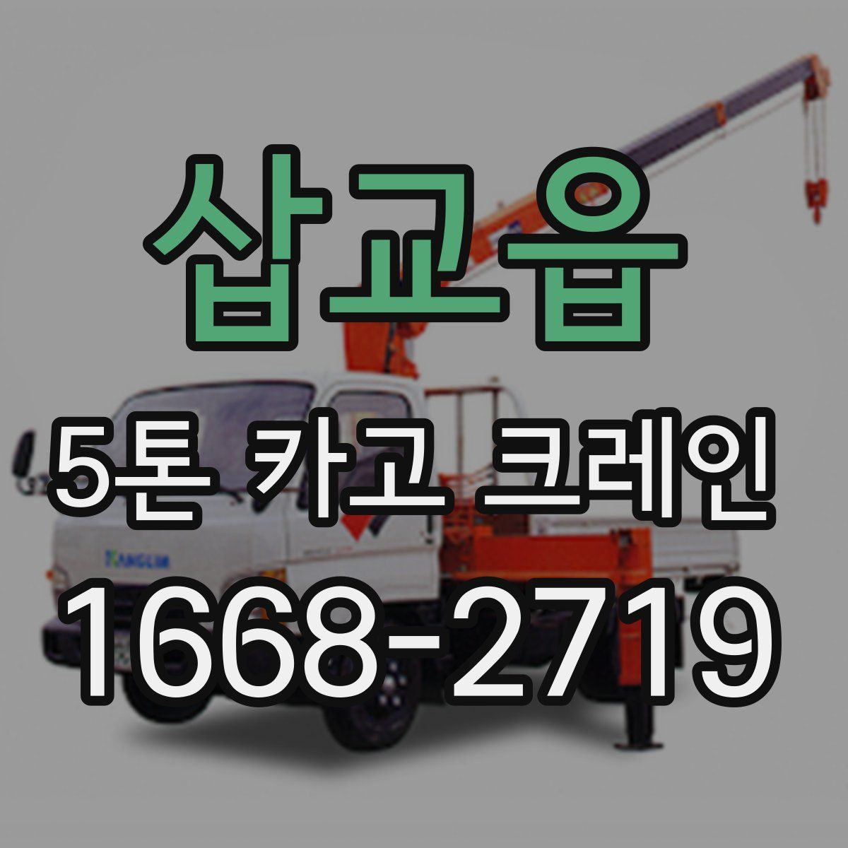 삽교읍 5톤 카고 크레인