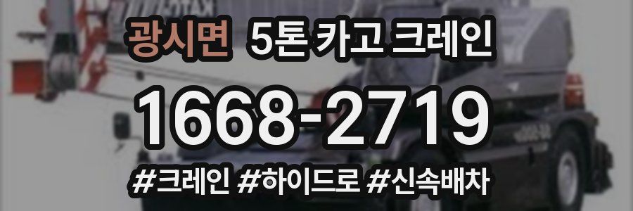 광시면 5톤 카고 크레인