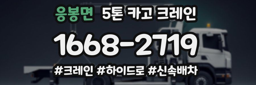 응봉면 5톤 카고 크레인