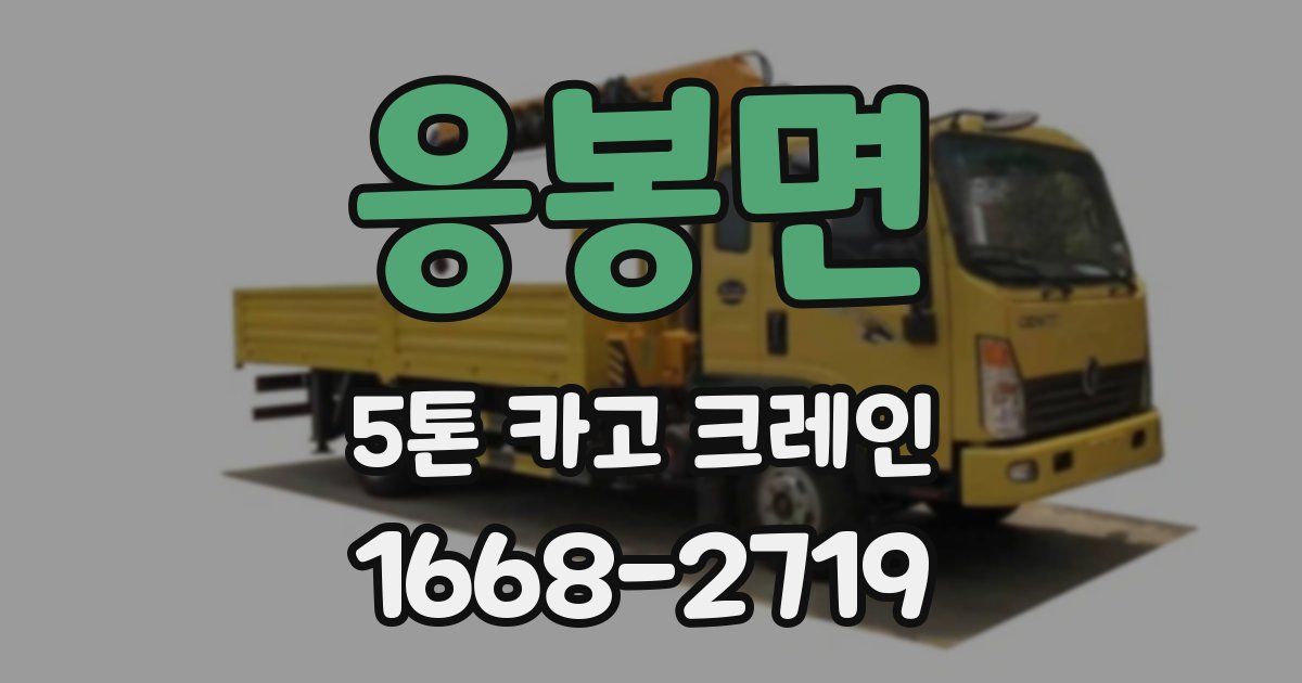 응봉면 5톤 카고 크레인