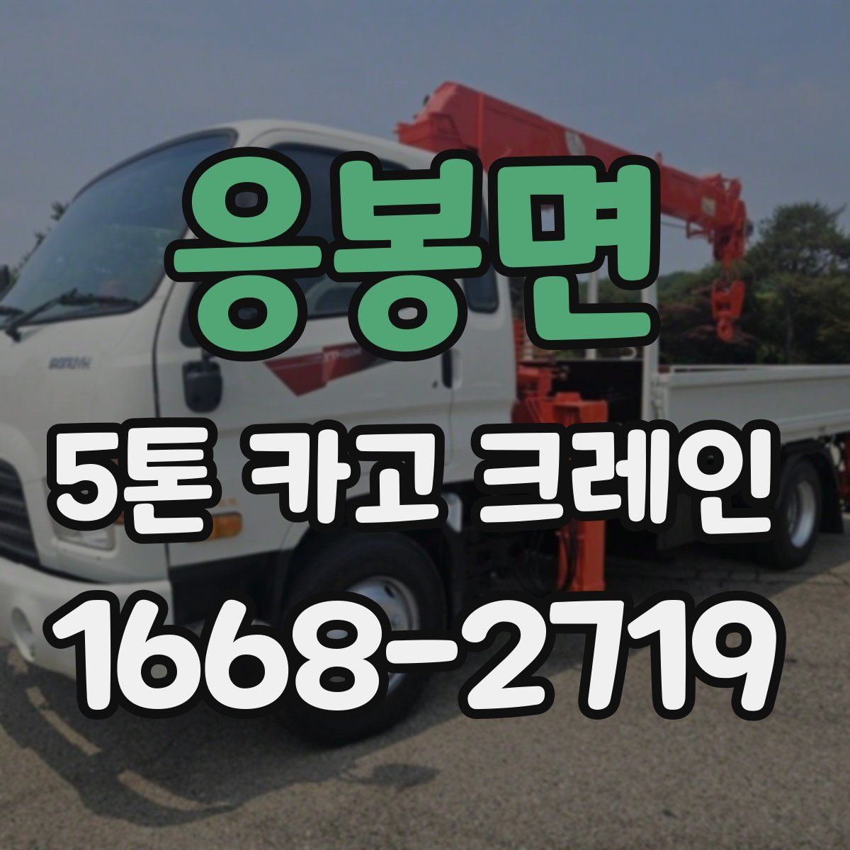 응봉면 5톤 카고 크레인