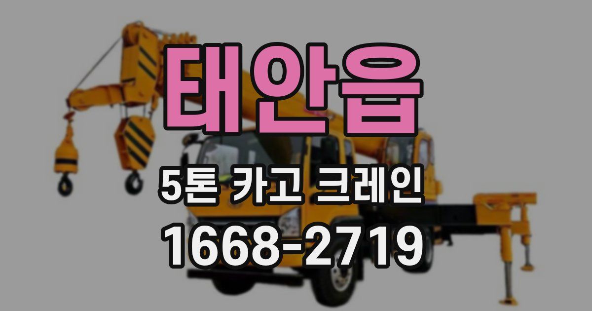 태안읍 5톤 카고 크레인