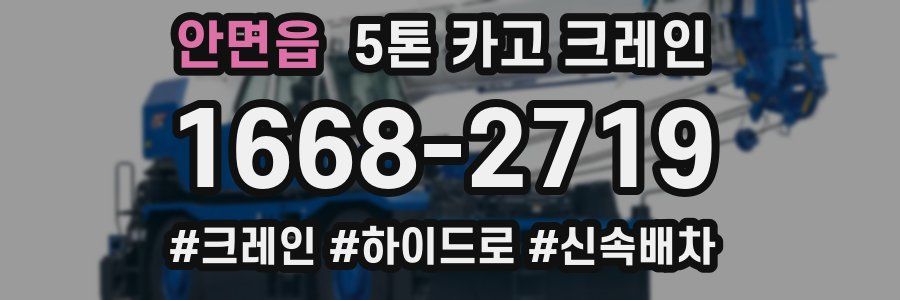 안면읍 5톤 카고 크레인