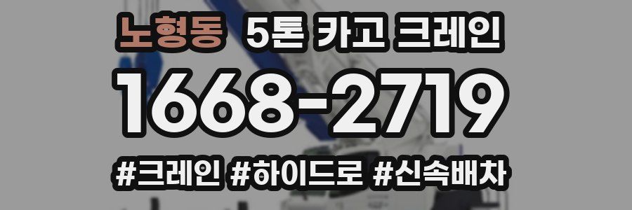 노형동 5톤 카고 크레인