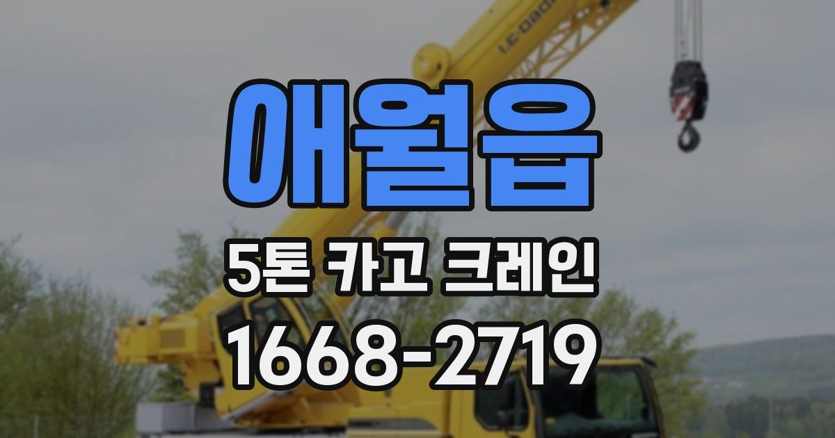 애월읍 5톤 카고 크레인