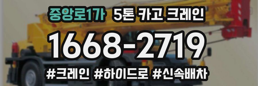 중앙로1가 5톤 카고 크레인