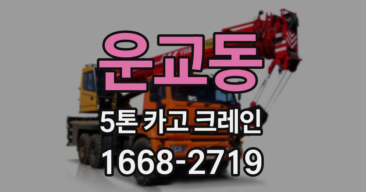 운교동 5톤 카고 크레인