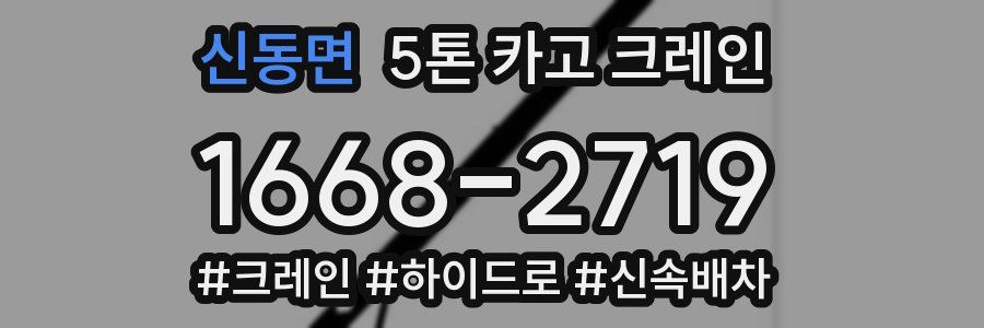 신동면 5톤 카고 크레인