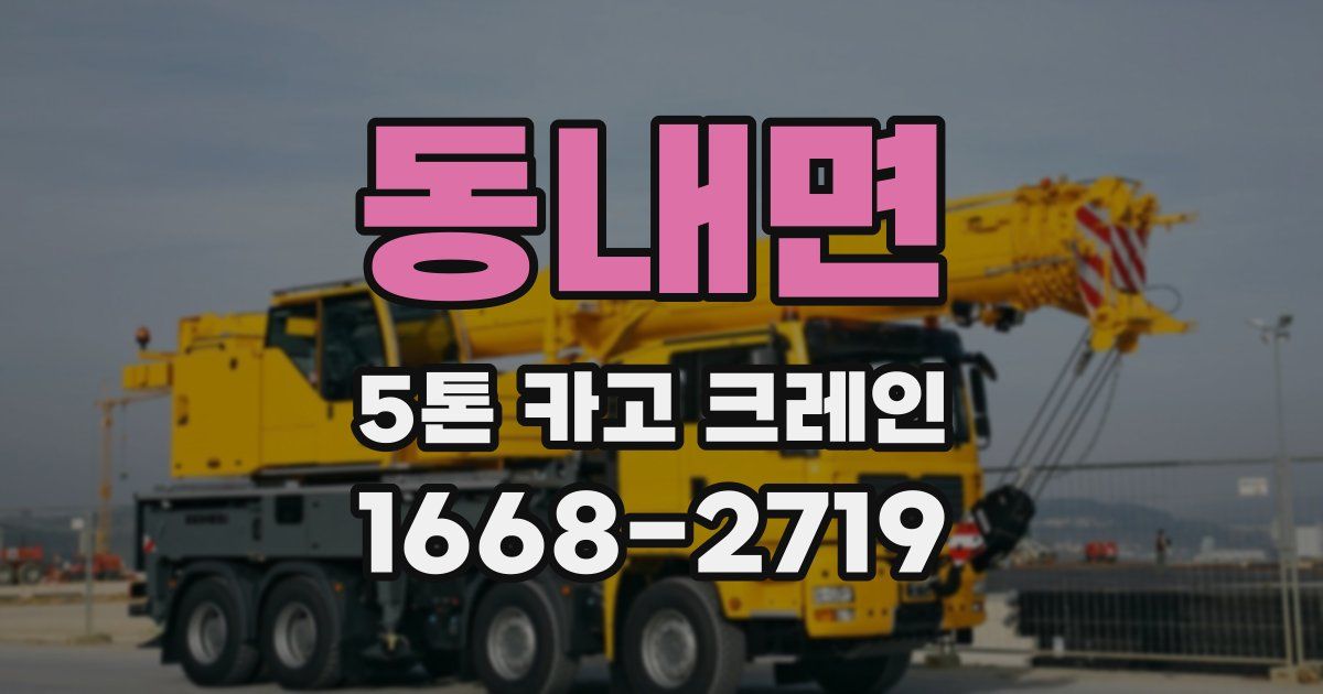 동내면 5톤 카고 크레인