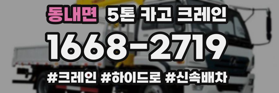 동내면 5톤 카고 크레인