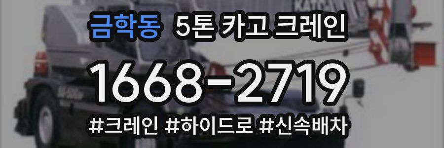 금학동 5톤 카고 크레인