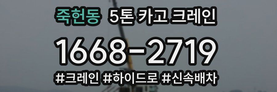 죽헌동 5톤 카고 크레인